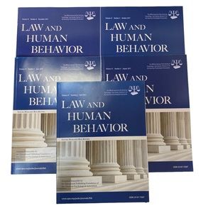 Lot of 5 Issues Law and Human Behavior Journal 2017 American Psychological APA